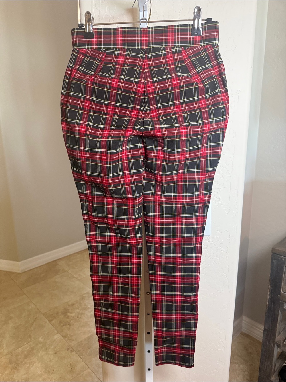 Tommy Hilfiger Plaid Skinny Stretch Pants Size 2 - Picture 5 of 8